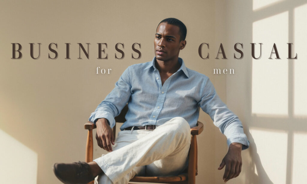 Czy dawniej mężczyźni ubierali się bardziej elegancko? Zdjęcie promujące ubiór business casual od Hockerty